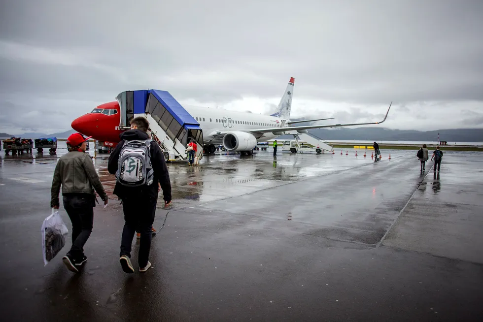 Norwegian vant rettssaken mot de ansatte i Høyesterett. Her fra Alta lufthavn.
