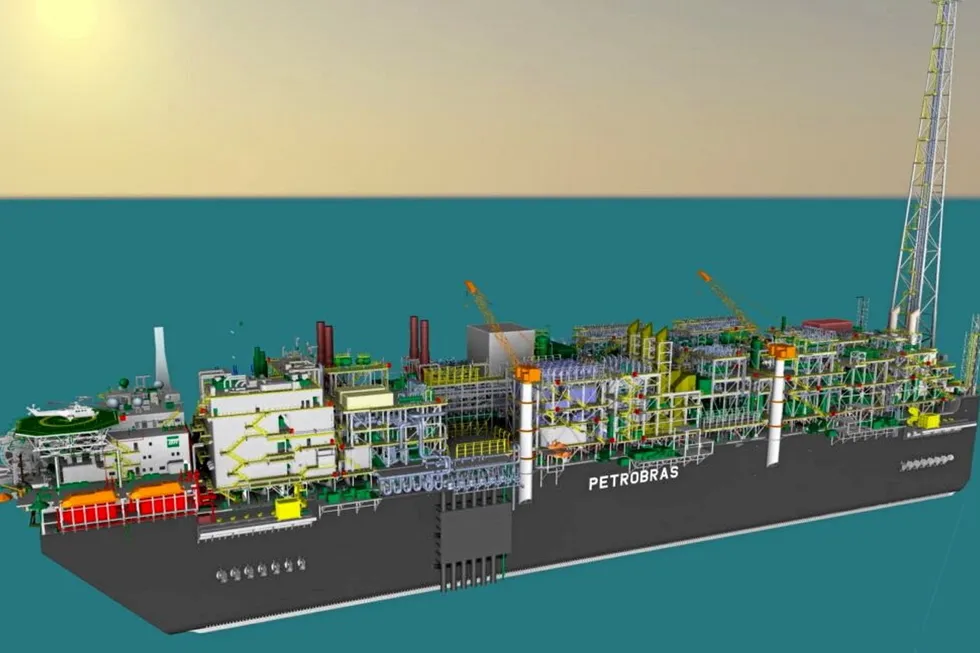 Illustration: the P-82 floating production, storage and offloading vessel.