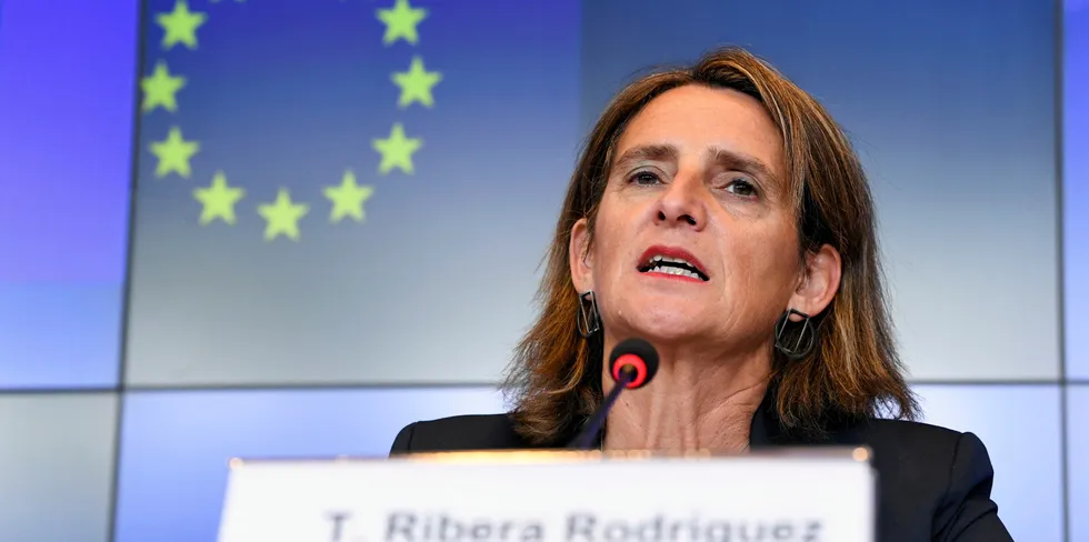 Teresa Ribera, acting ecological transition minister of Spain.
