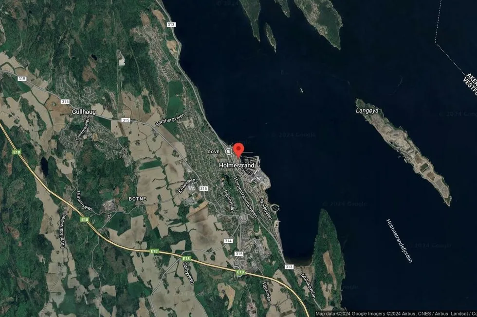 Området rundt Styregaten 3, Holmestrand, Vestfold