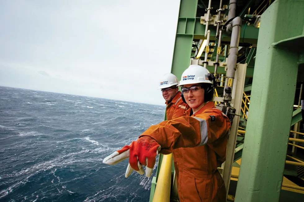 Offshore workers: employed by Harbour Energy.