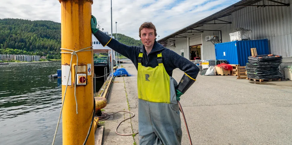 Petter Laukslett Tande. Her på Ila Fiskemottak i Trondheim.