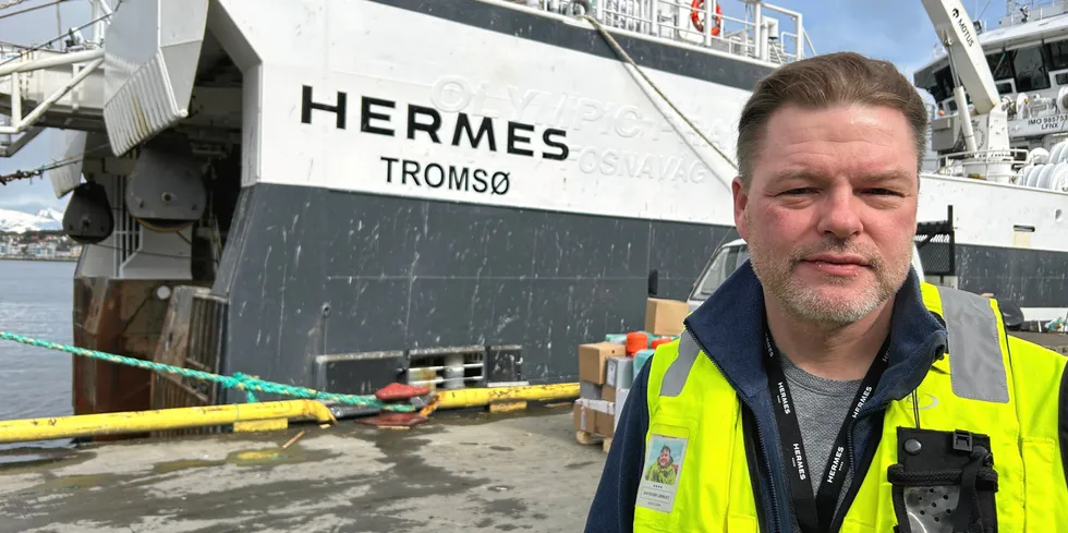 Reder Jan Roger Lerbukt, eier av Hermes AS, som nå har to fartøy – «Hera» og «Hermes». Foruten noen prøveturer, har ikke rederen vært på havet siden 2005. – Jeg er landkrabbe og sjøsyk, konstaterer Lerbukt kort.