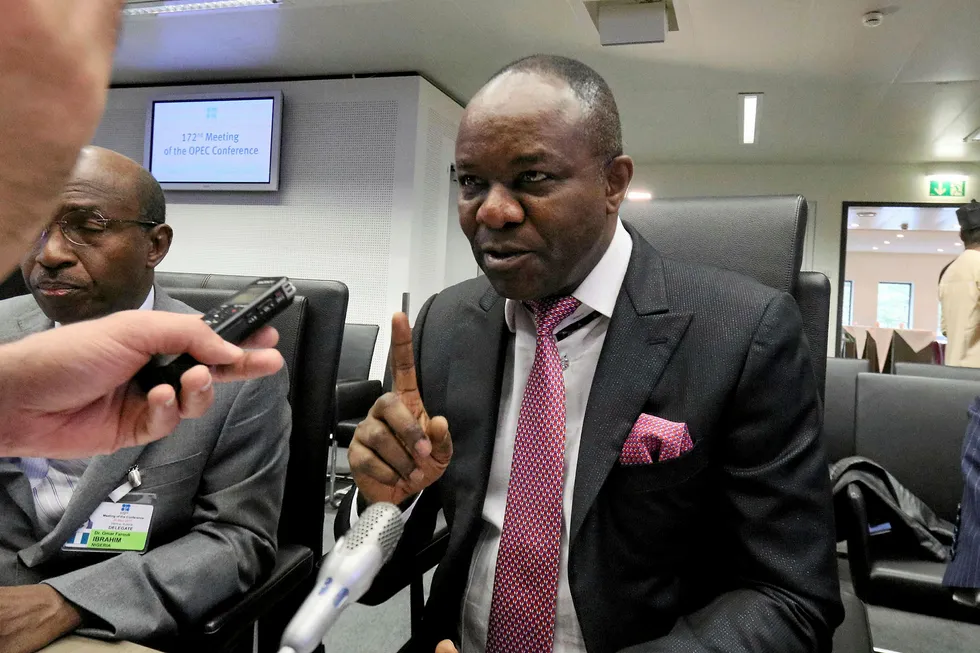 Making a point: Nigeria's Minister of State for Petroleum Resources Emmanuel Ibe Kachikwu