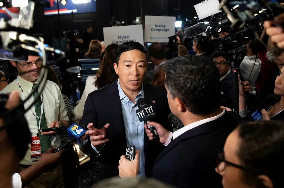 Andrew Yang har fått mye oppmerksomhet for sine teknologiske ideer i presidentkampen.