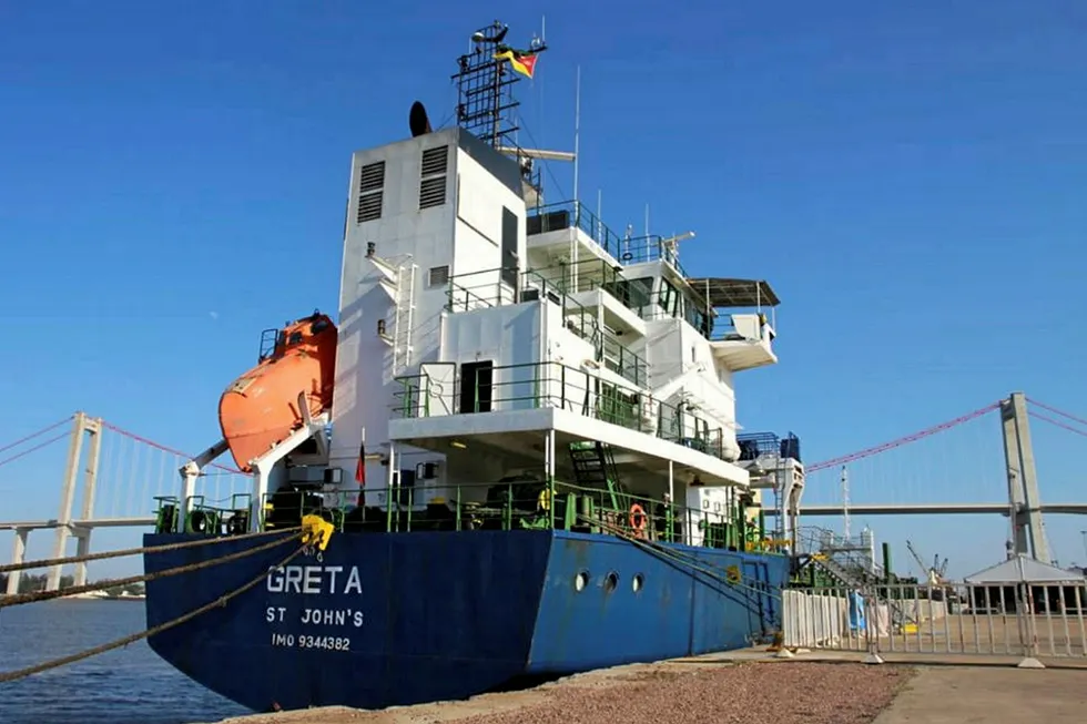 Cabotage: the cargo vessel Greta prepares to leave Maputo port in Mozambique, heading for Pemba