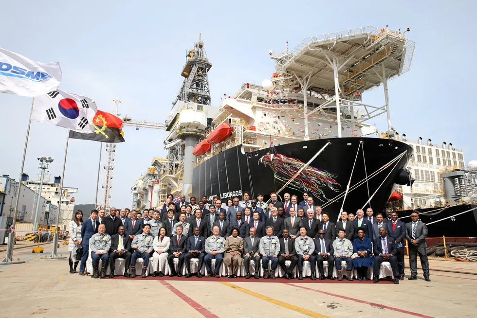 Construction complete: the drillship Libongos was built at Daewoo Shipbuilding & Marine Engineering's Okpo yard in South Korea.