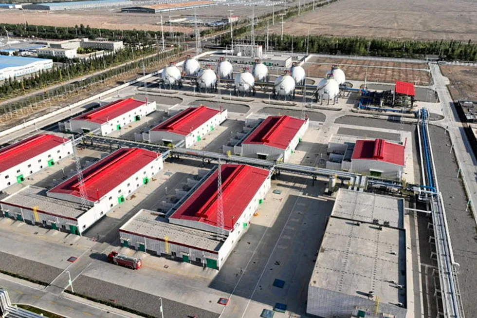 An aerial view of the Kuqa plant.