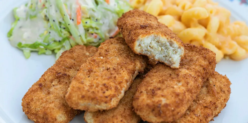 The Better Meat Company is working with seafood firms to test hybrid pollock and crab items that include a blend of plant-based protein and seafood.