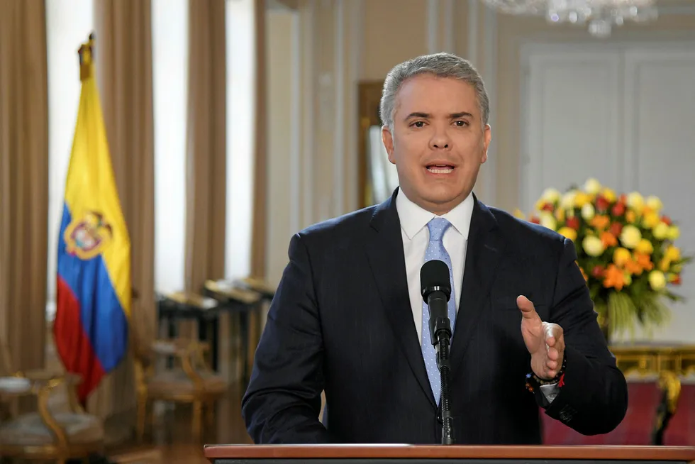 Potential counter-attack: Colombia's President Ivan Duque