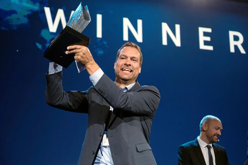 Flashback: Typhonix chief executive Ole Jorgen Engelsvoll receives the ONS SME Award at ONS 2018