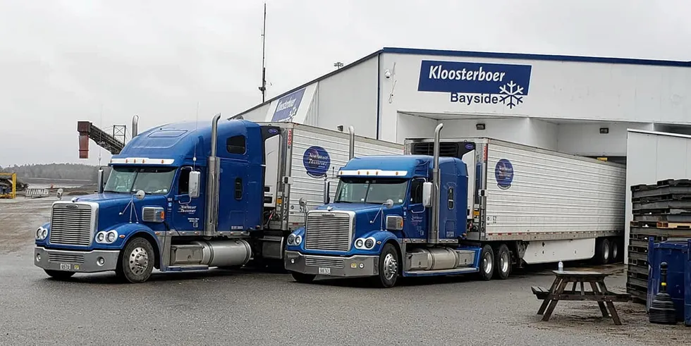 . Kloosterboer Bayside operations at the Port of Bayside in New Brunswick, Canada. The route is under scrutiny for alleged violations of the US Jones Act.