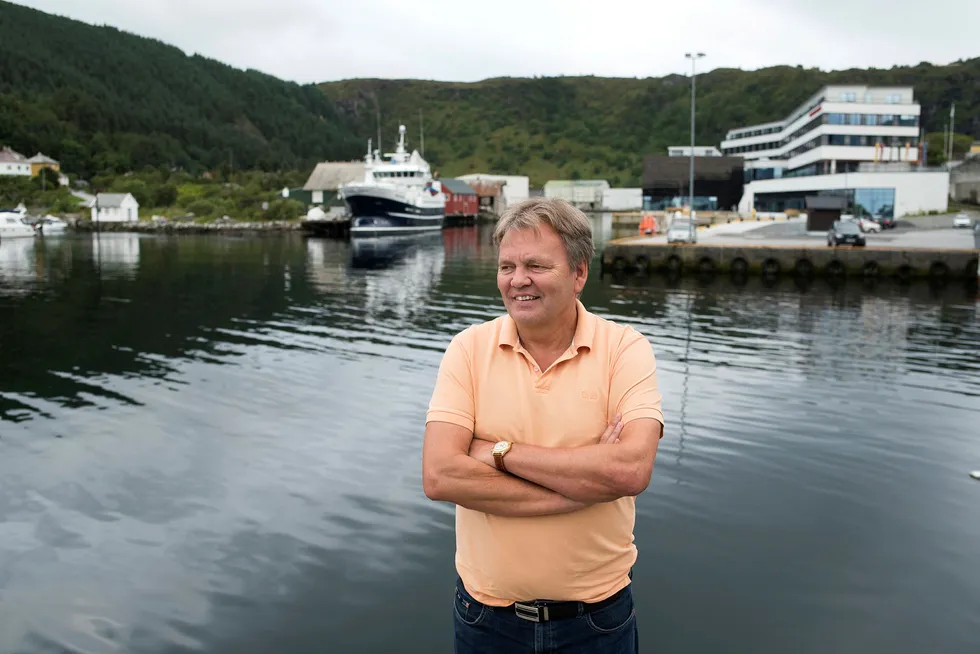 Hovedeier Stig Remøy i Rimfrost melder at selskapet vil kjøpe mer miljøvennlige krillfiskefartøy. Her avbildet i 2016.