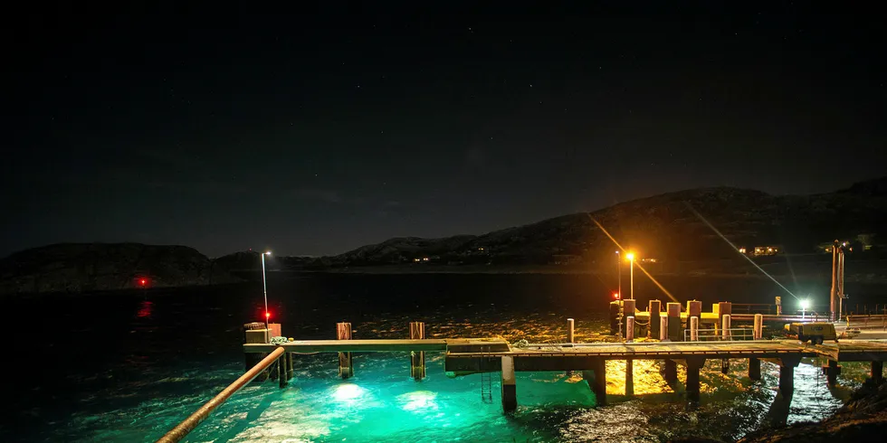 Agdenes kai i Trøndelag – opplyst med lys fra Sealab Ocean Group