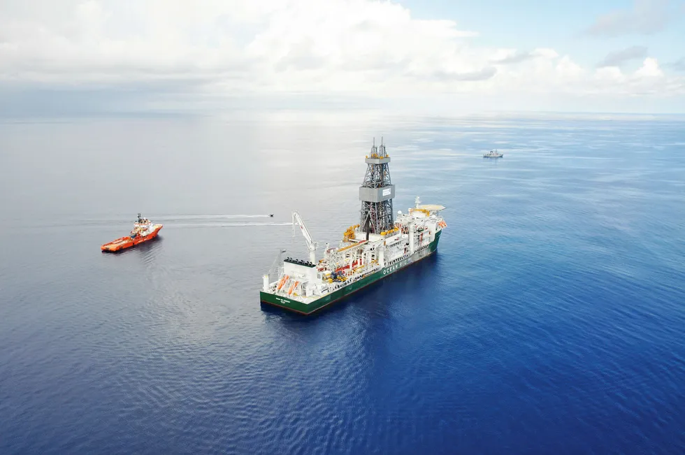 Namibian wildcat: the Cormorant-1 well is being drilled using the drillship Ocean Rig Poseidon