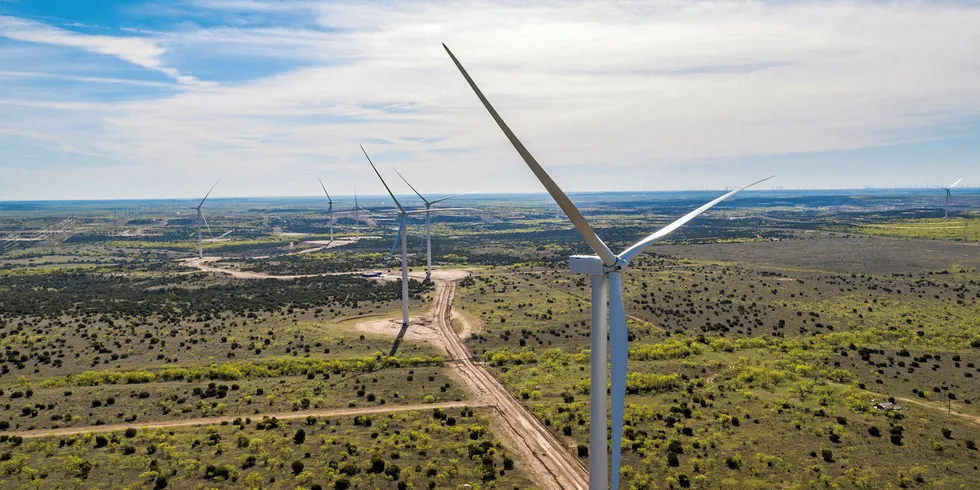 Lincoln Clean Energy's 253 MW Amazon Wind Farm Texas wind farm.