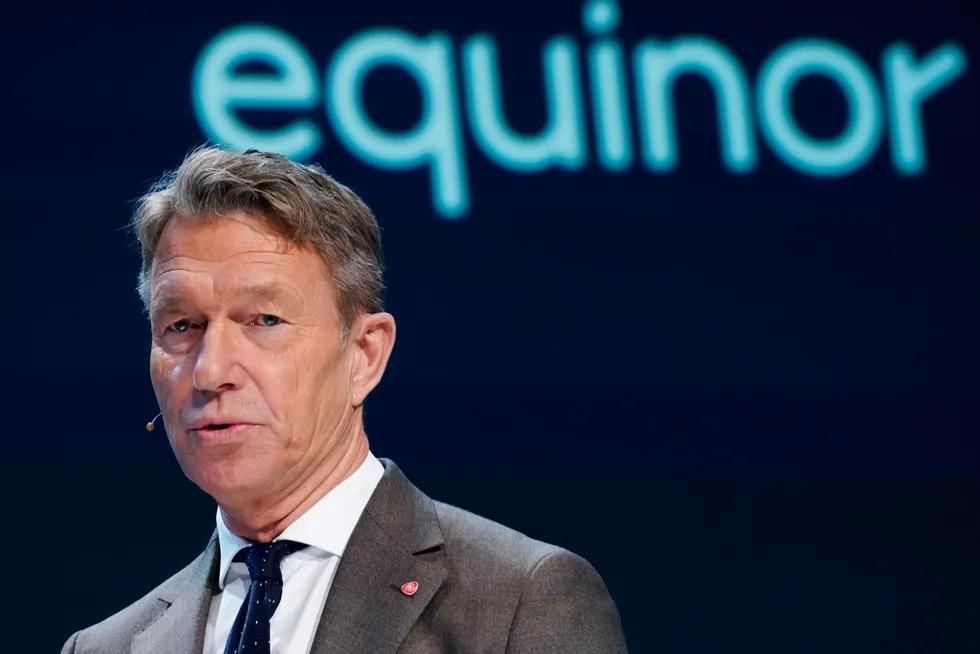 Challenging energy transition: Norway’s Energy Minister Terje Aasland speaks at Equinor’s Autumn Conference in Oslo.