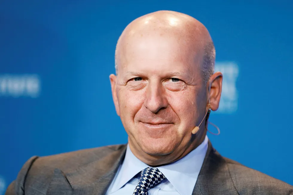 David M. Solomon, President and Chief Operating Officer, Goldman Sachs, speaks at the Milken Institute's 21st Global Conference in Beverly Hills, California, U.S. April 30, 2018. REUTERS/Lucy Nicholson --- Foto: LUCY NICHOLSON/Reuters/NTB scanpix