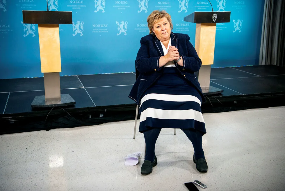 Også statsminister Erna Solberg har lastet ned Smittestopp.