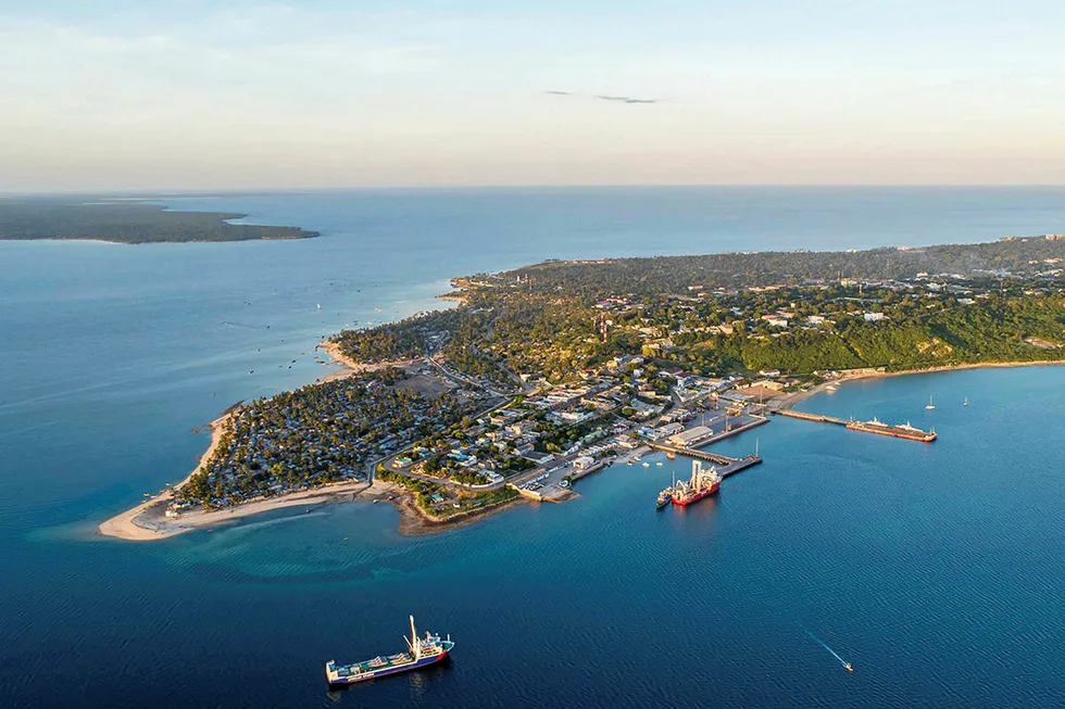 Operational base: Pemba port in Mozambique.