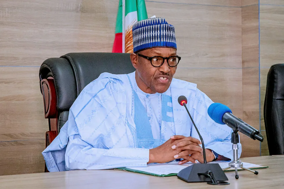 Victory: Nigeria's President Muhammadu Buhari