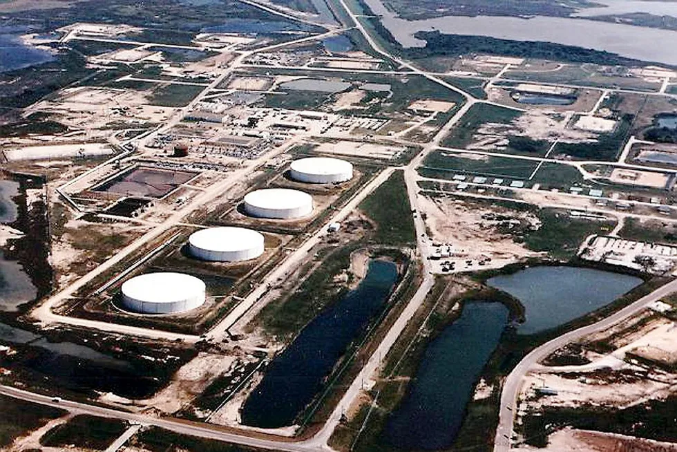 Auction block: US to sell up to 20 million barrels of crude oil from the Strategic Petroleum Reserve (SPR). The Bryan Mound storage facility in Brazoria County, Texas shown here is one of four SPR sites in the US.