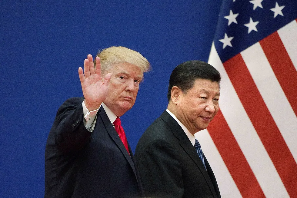 Mer handelskrig: Donald Trump varsler hevntoller som svar på Kinas hevntoller.