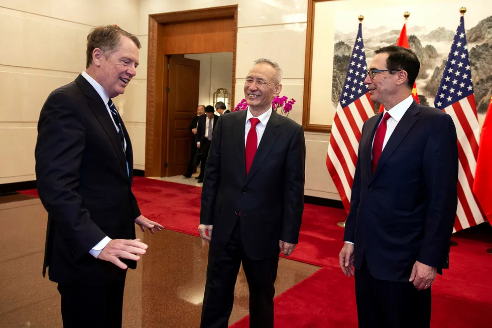 Kinas visestatsminister Liu He deltok i handelsforhandlingene med USA i Kina i forrige uke. Denne uken reiser han til USA for å forsøke å sluttføre forhandlingene med finansminister Steven Mnuchin og handelsrepresentant Robert Lighthizer