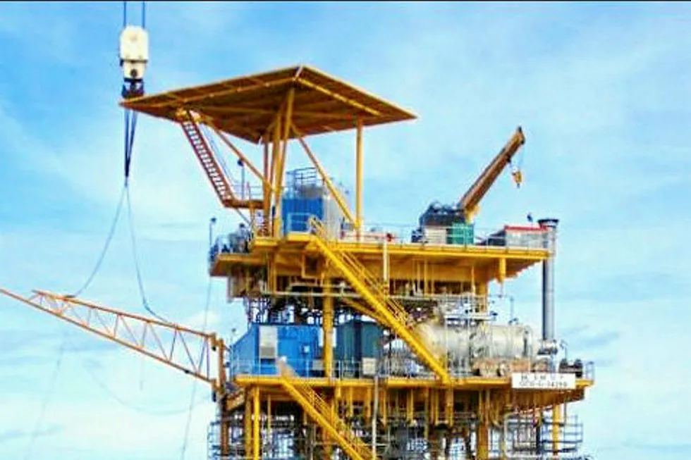 Offshore development: the SM 71 platform in the Gulf of Mexico