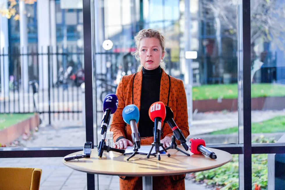 Assisterende PST-sjef Hedvig Moe holdt pressekonferanse om etterretningstrusselen mot Norge onsdag ettermiddag.