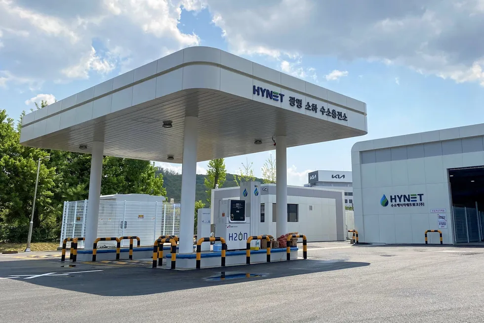 A Hynet hydrogen filling station in South Korea.