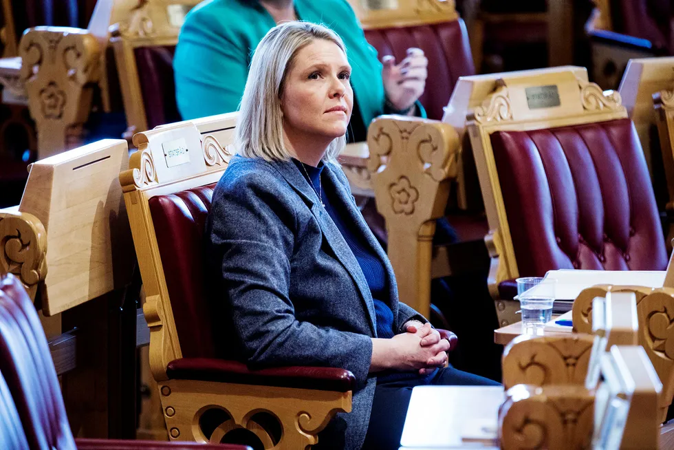 Justisminister Sylvi Listhaug beklaget i Stortinget. Foto: Per Thrana