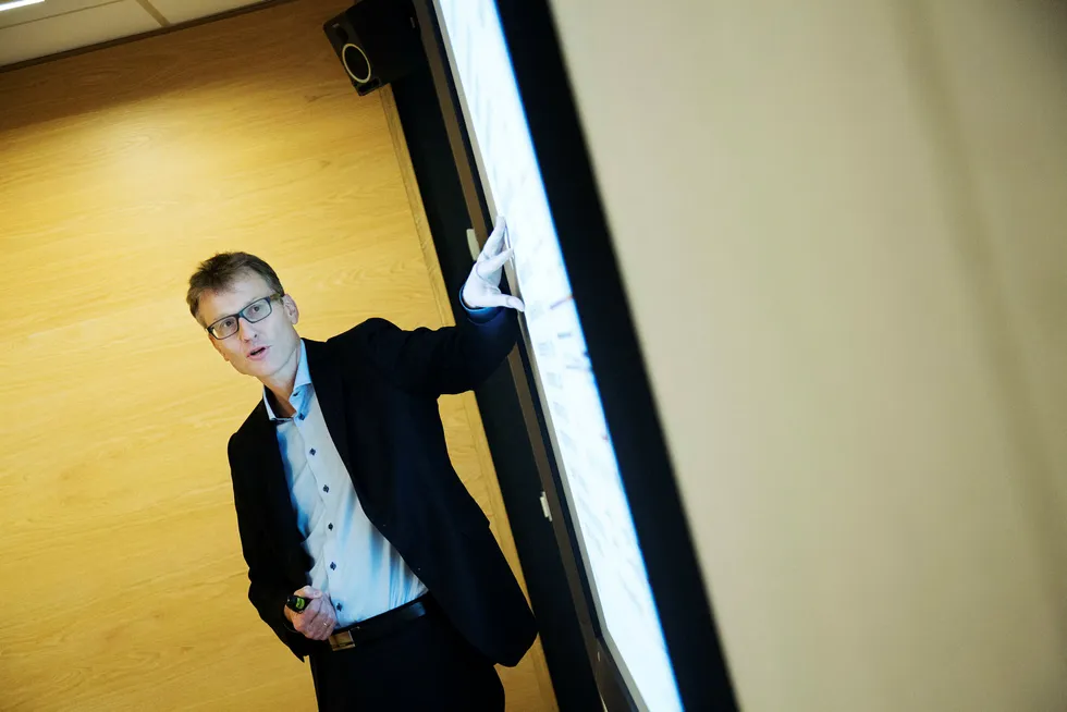 Seniorøkonom Knut A. Magnussen og resten av analytikerteamet i DNB Markets vant årets prognosepris. Foto: Thomas T. Kleiven