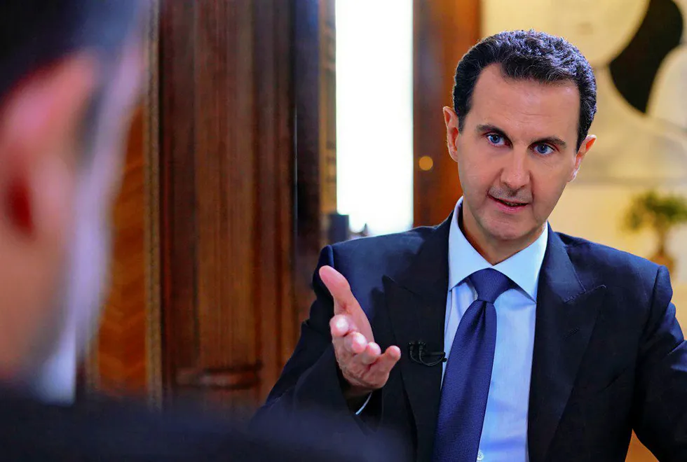 Gas blast: Syrian President Bashar al Assad
