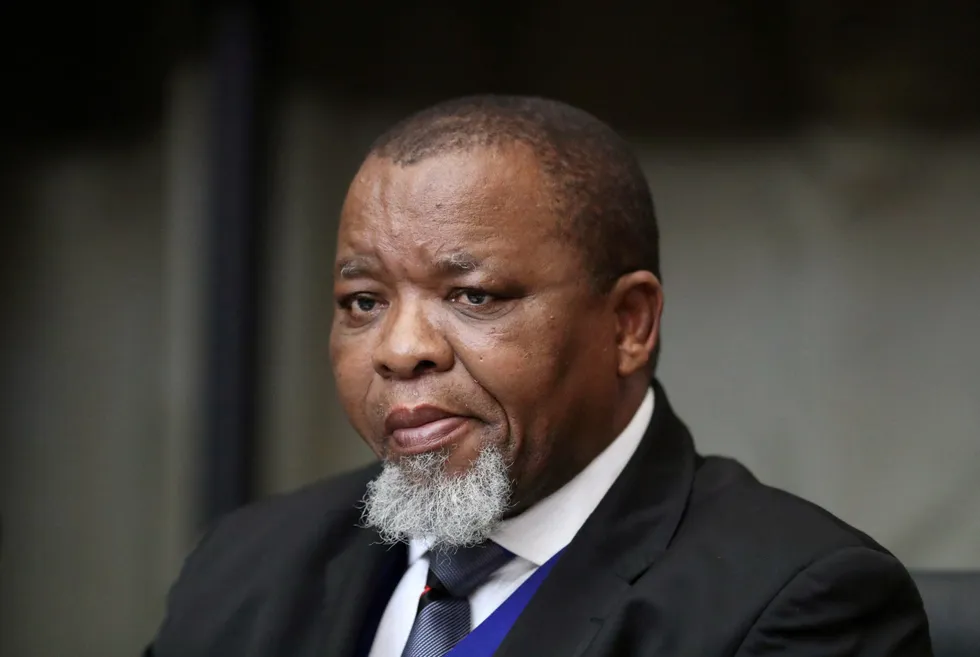 Pressure: South Africa's Mineral Resources & Energy Minister Gwede Mantashe announced successful power supply bidders, after being heavily criticised for slow response to country's energy crisis