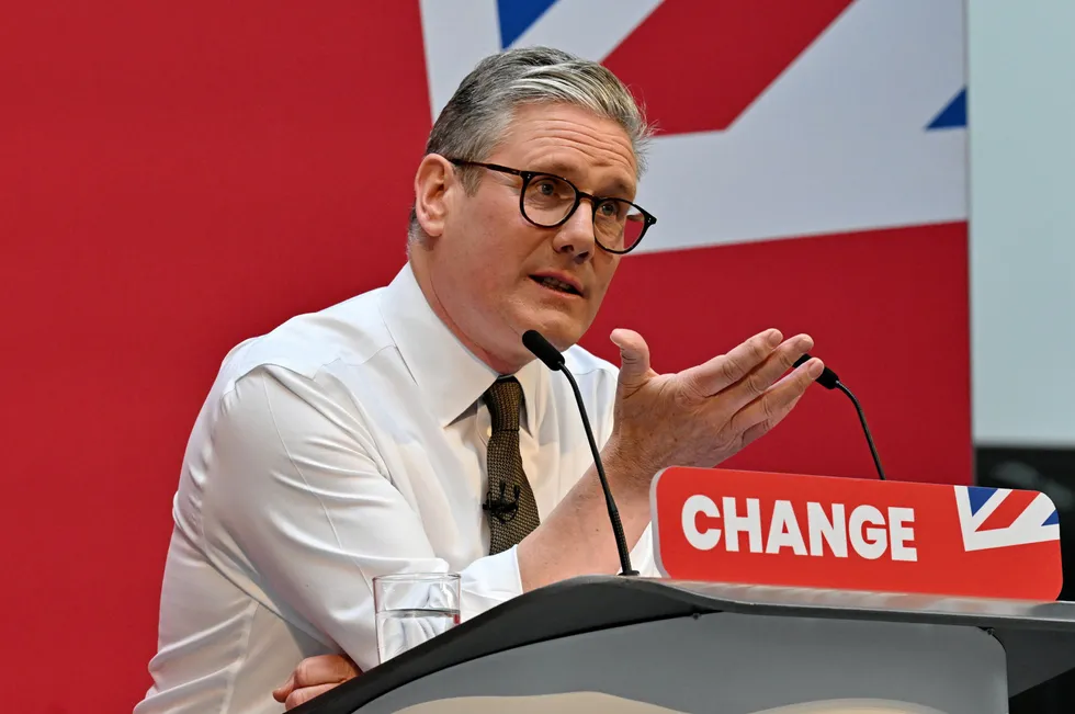 Labour Party leader Sir Keir Starmer launching the new election manifesto yesterday.