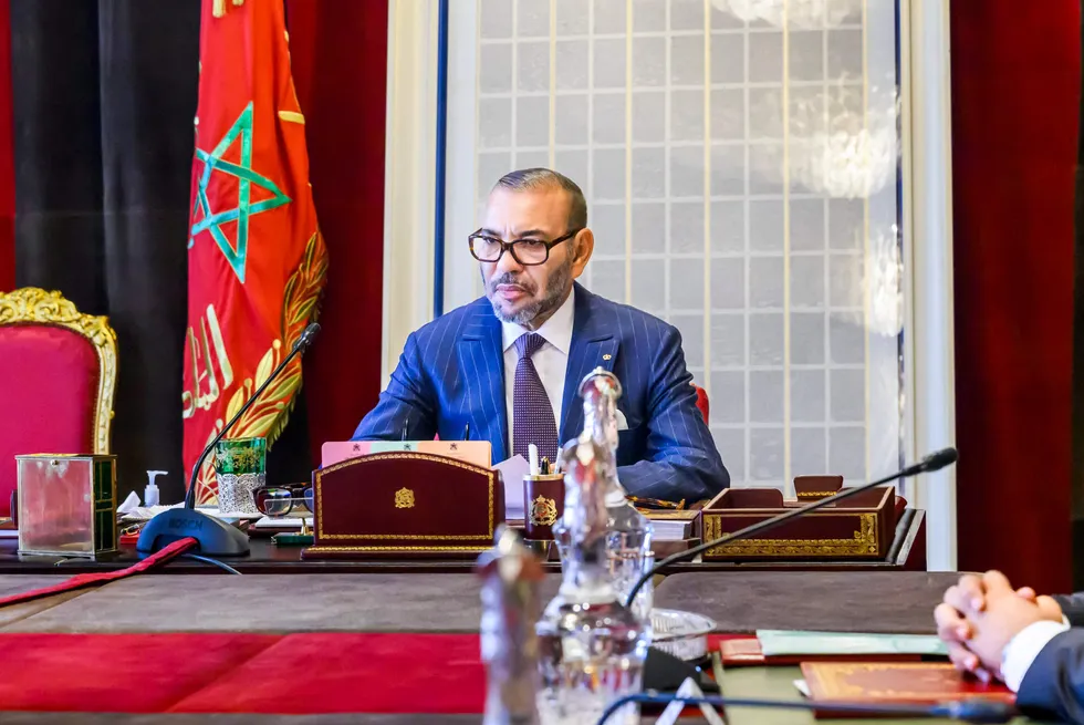 Monarchy: Morocco’s King Mohammed VI chairs a working meeting at the Royal Palace in Rabat.