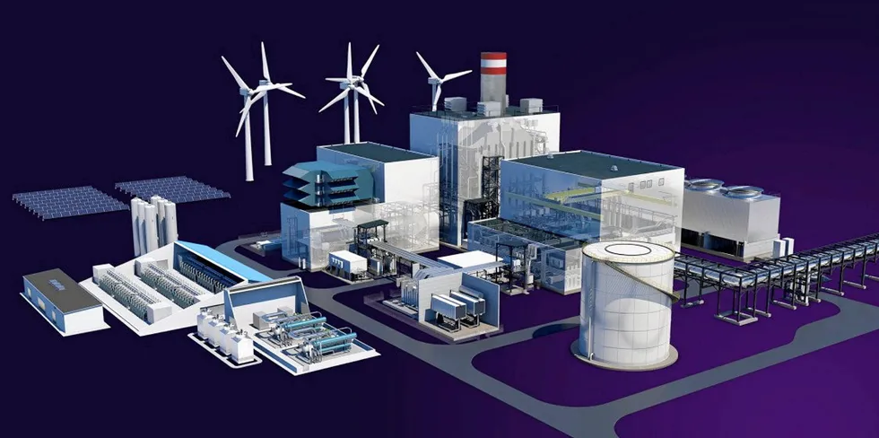 An image representing Siemens Energy's hydrogen power plant business.
