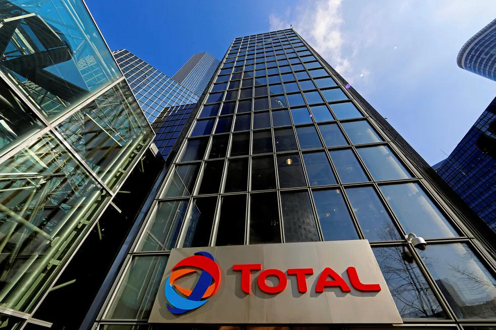 Growing market: Total's headquarters in La Defense business and financial district near Paris, France
