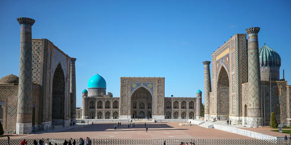 Registan Square in Samarkand, Uzbekistan