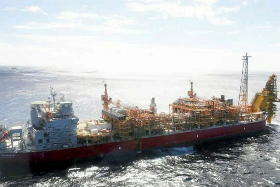 Being decommissioned: the Nganhurra FPSO on station at Woodside’s Enfield field, Western Australia