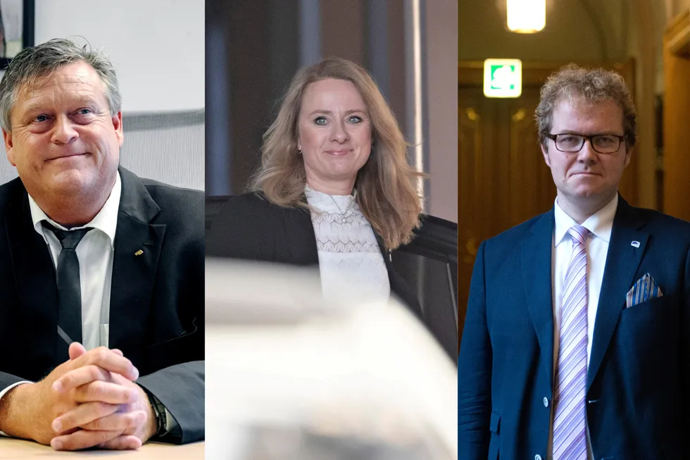 Harald Tom Nesvik, Anniken Hauglie og Bjørgulv Borgundvaag er tre av politikerne som har fått kritikk.