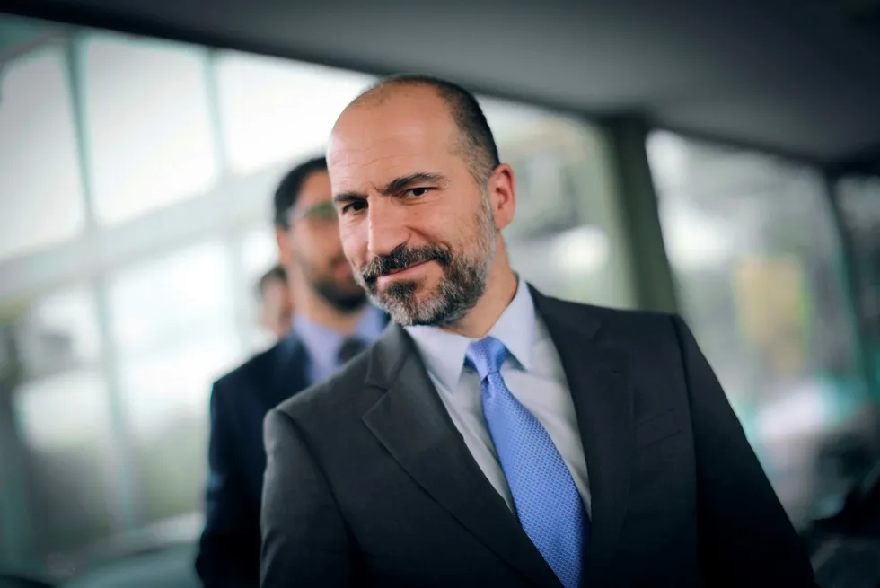 Uber-sjef Dara Khosrowshahi ba om et møte med Solberg, men fikk et nei tilbake. Foto: Andre Coelho/Bloomberg