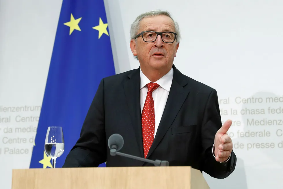 President Jean- Claude Juncker av den Europeiske Kommisjon. Foto: Peter Klaunzer/Keystone via AP