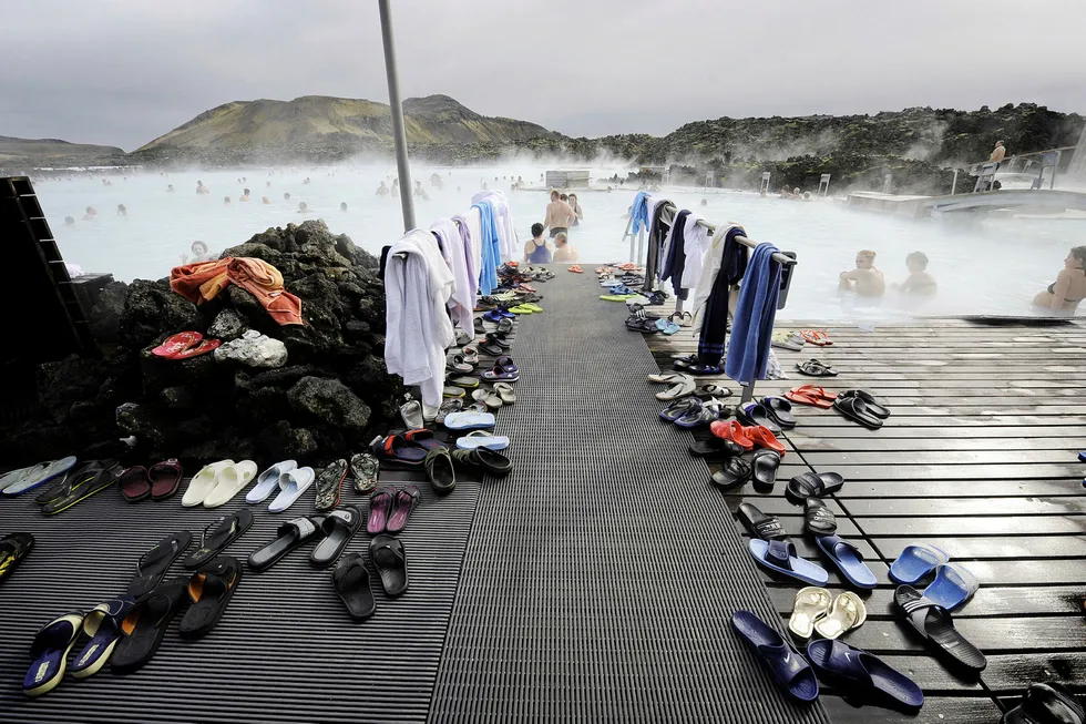 Turistene har strømmet til Island de siste årene. Her fra Den blå lagune. Foto: Olivier Morin/AFP/NTB Scanpix
