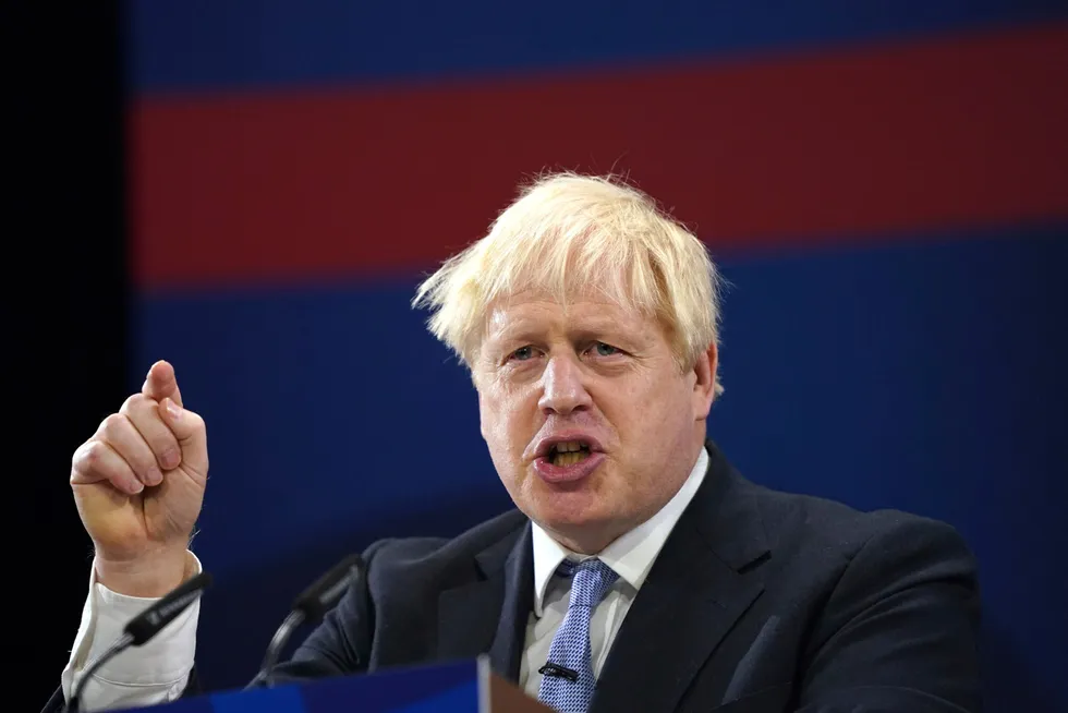 Boris Johnson lovet britisk utjevning under landsmøtetalen i Manchester