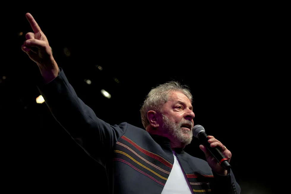 Candidacy: former Brazilian president Luiz Inacio Lula da Silva