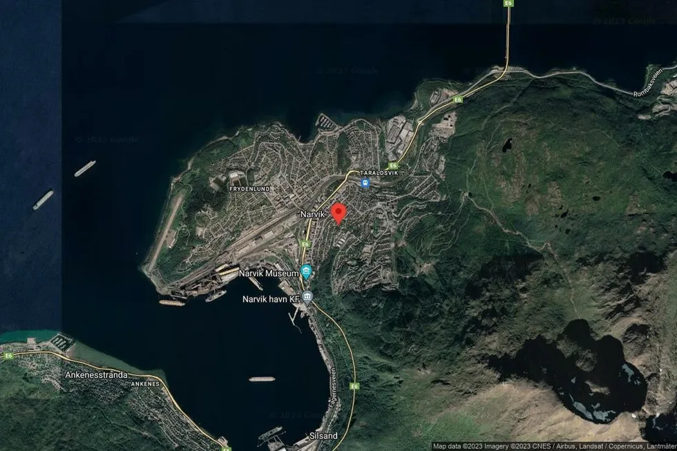 Området rundt Selsbanes gate 34, Narvik, Nordland