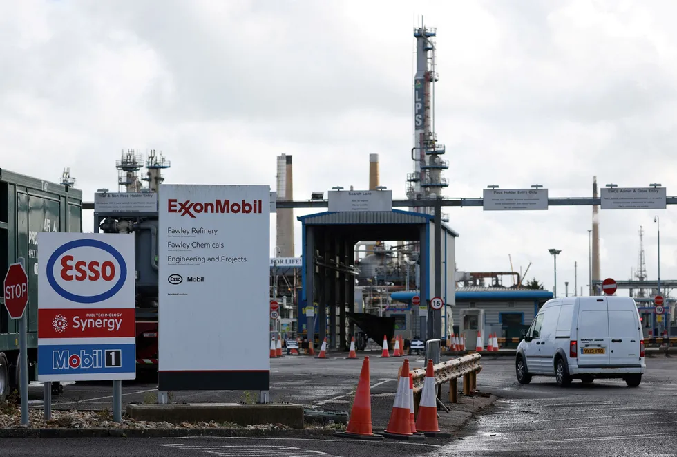 Hydrogen hub: the Southampton industrial cluster is home to the ExxonMobil Esso Oil refinery in Fawley