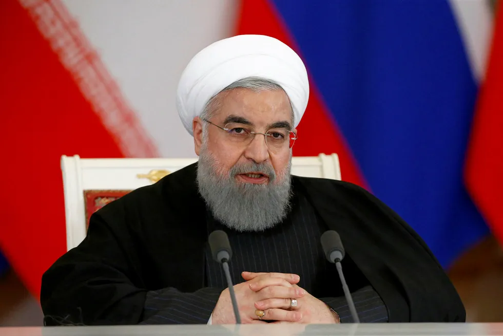 Seeking support: Iranian President Hassan Rouhani